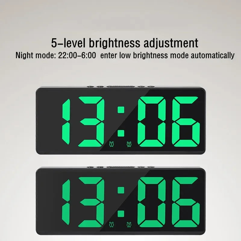 Electronics LED Alarm Clock Digital Children's Electronic Alarm Clock Bedside Table Desk Decorating Tabletop Desktop Clocks Home Peaceful Pleasures Health and Wellness
