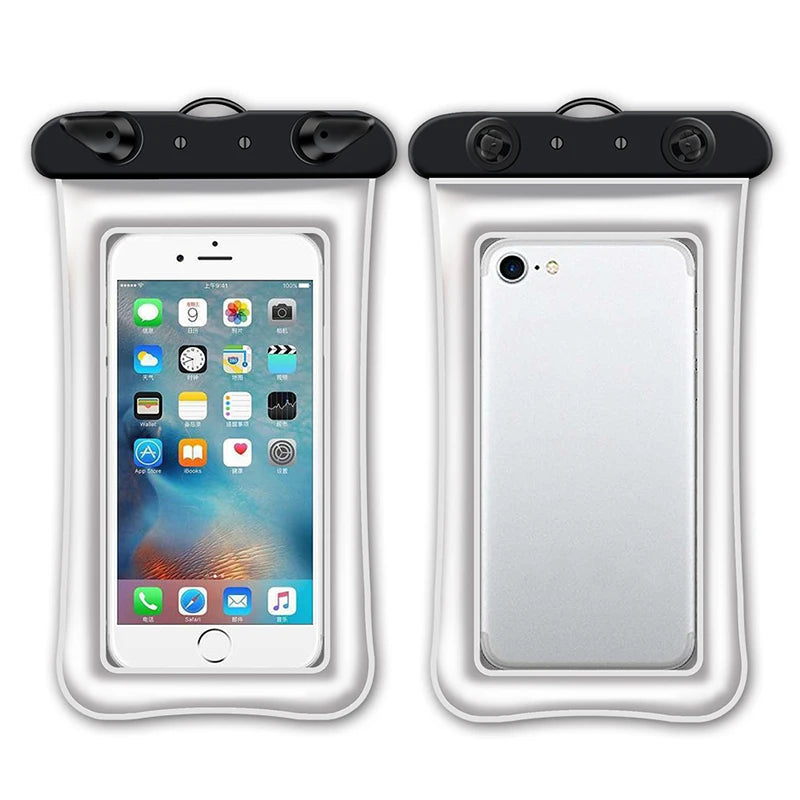 mobile phone bag waterproof phone pouch for swimming bag smartphone pouch underwater phone case phone cover waterproof pack Peaceful Pleasures Health and Wellness White