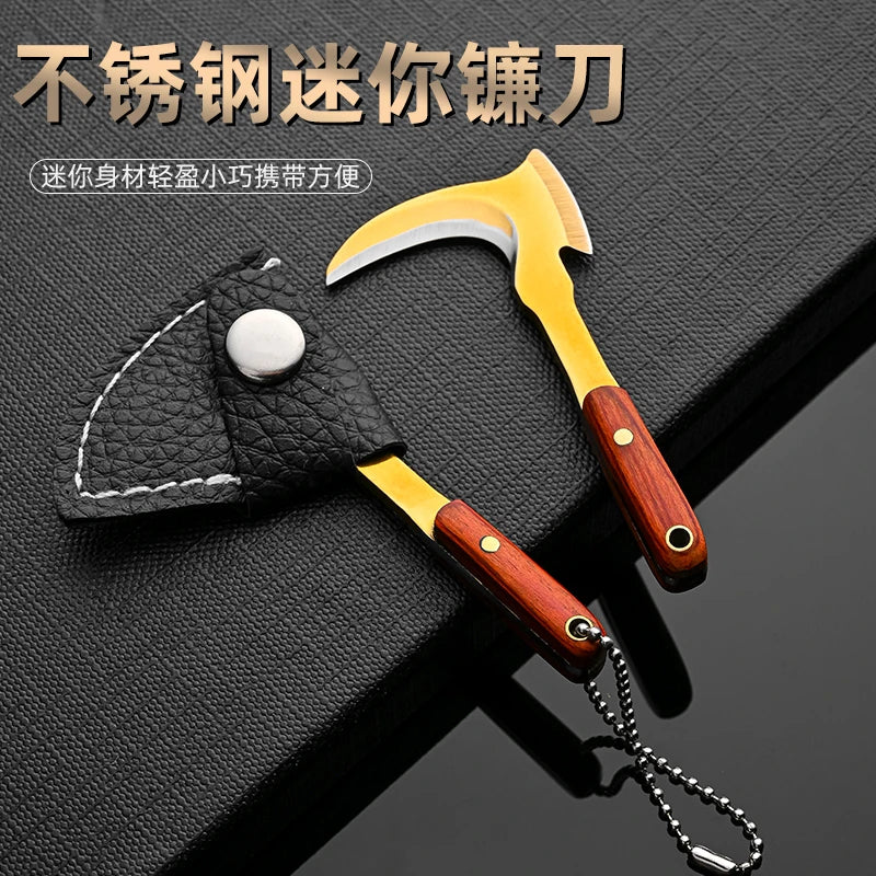 Keychain small kitchen knife mini sickle gift knife courier knife body knife key knife non-folding knife pendant accessories. Peaceful Pleasures Health and Wellness