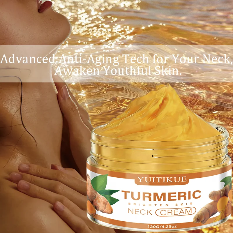 YUITIKUE Turmeric Neck Cream Brightening Hydrating Firming Tightening Smoothing Neck Skin Care Cream 120g Peaceful Pleasures Health and Wellness