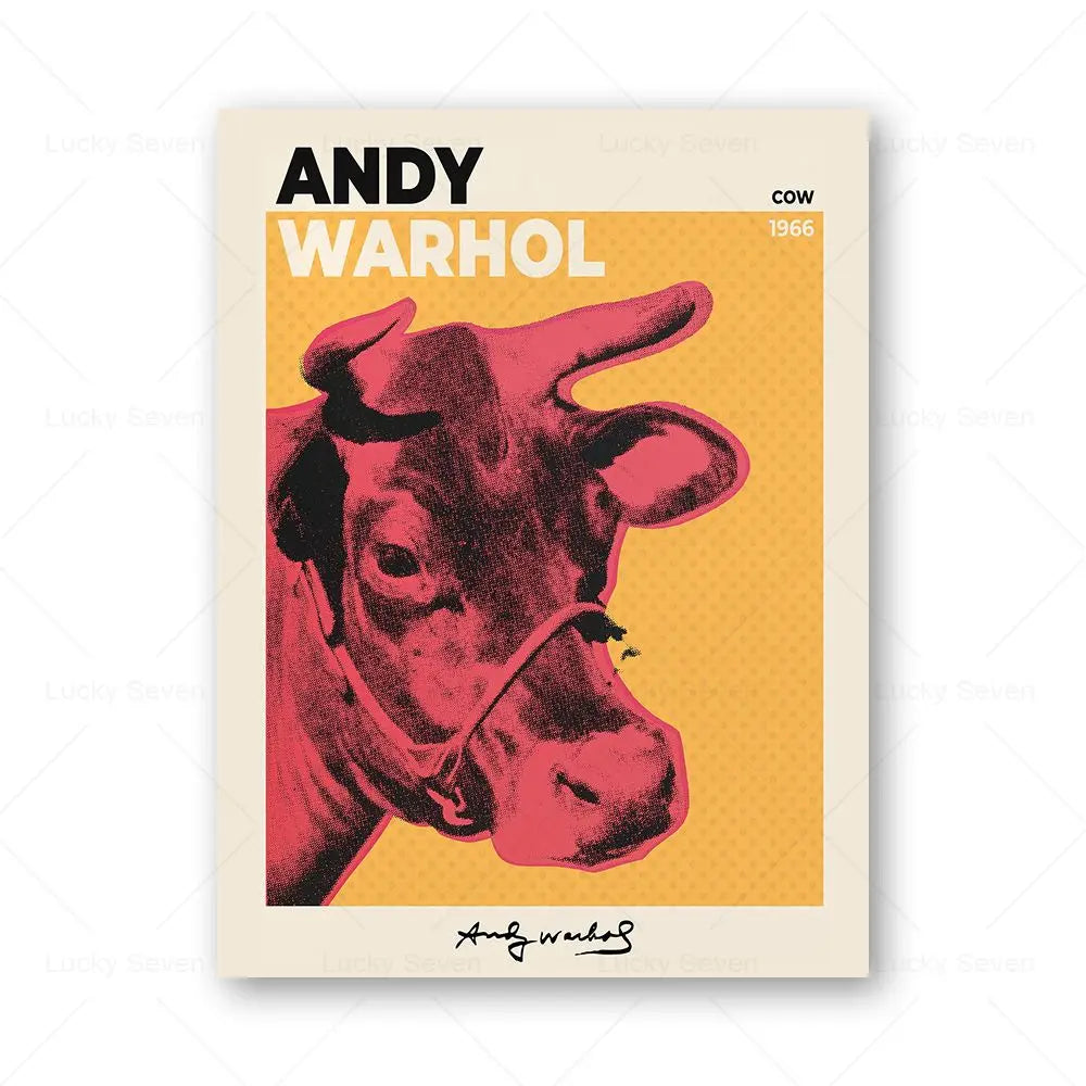 Andy Warhol Pop Art Canvas Poster Sunset Banana Tomato Soup Abstract Wall Art Modern Living Room Home Aesthetic Decor Peaceful Pleasures Health and Wellness