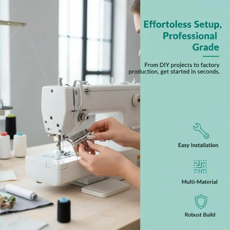 Adjustable Overlock Machine Gauge | Stainless Steel Sewing Guide Sewing Machine Accessory Peaceful Pleasures Health and Wellness