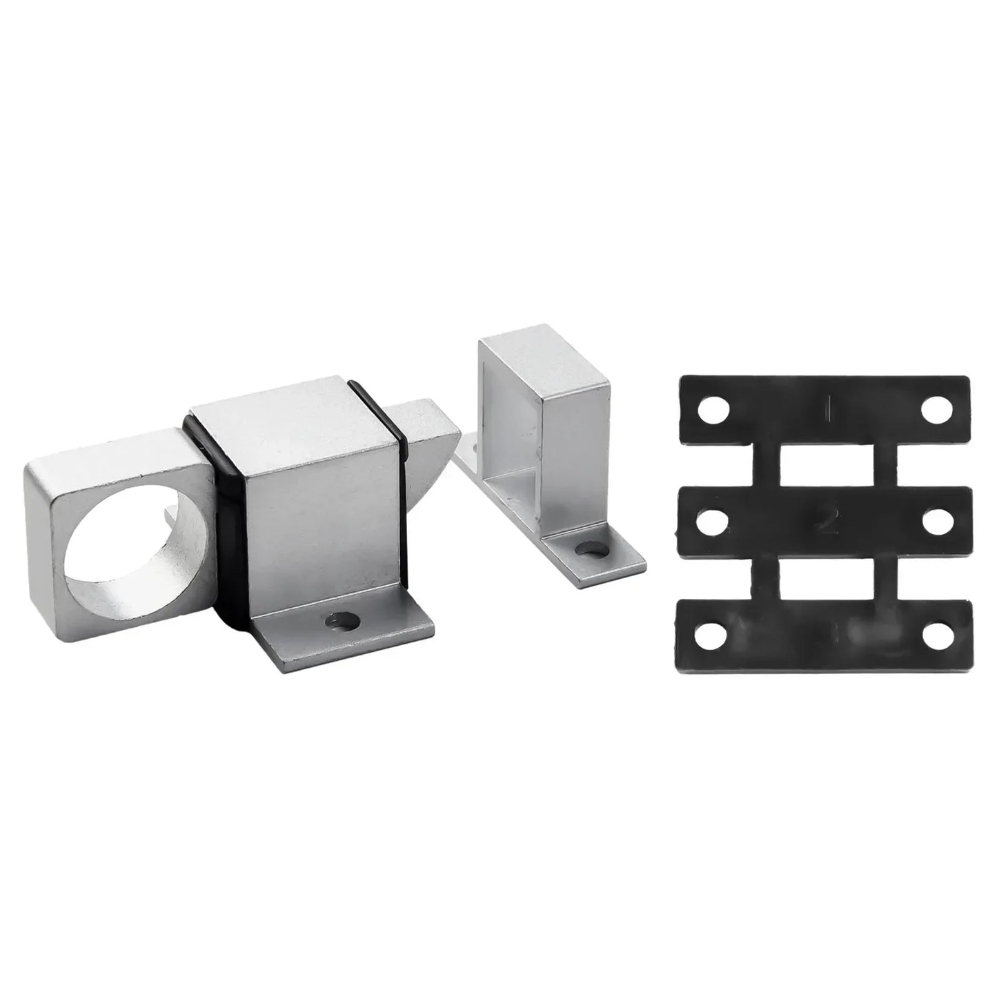 Aluminum Alloy Auto Spring Bolt Door Latch Lock | Black Grey