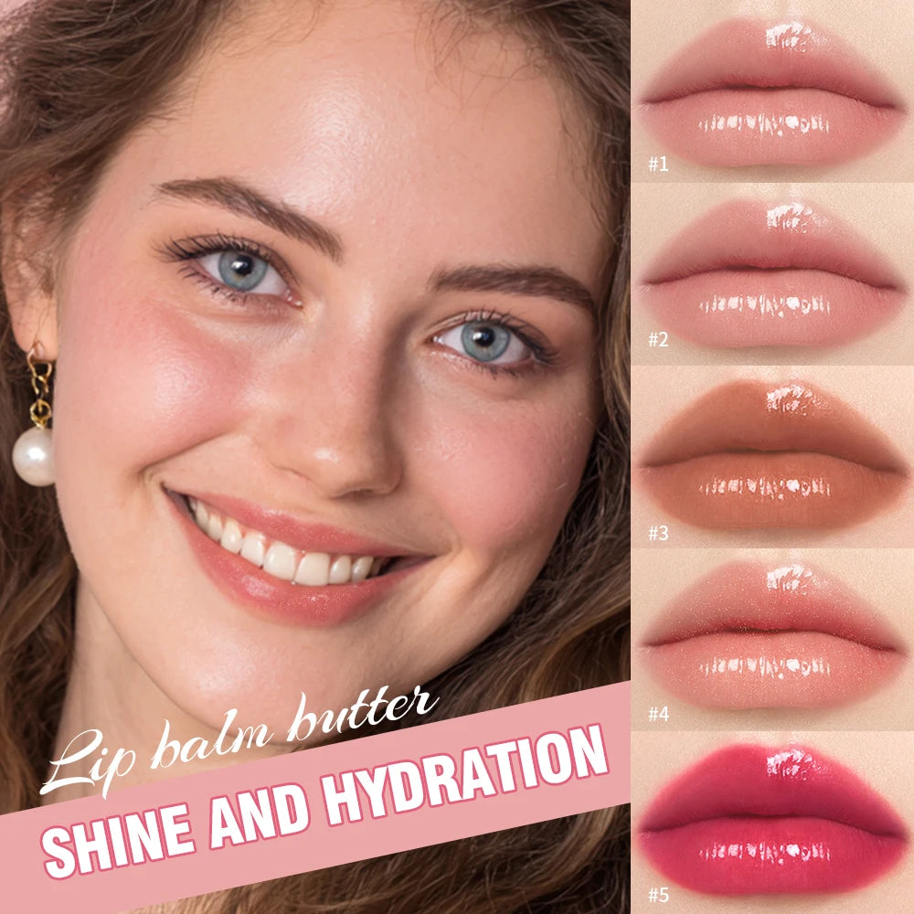 Summer Lip Balm Moisturizing Mirror Lip Gloss Lip Vanilla Mint Iced Coffee Cake Smell Lipstick Transparent Lip Oil Makeup Peaceful Pleasures Health and Wellness
