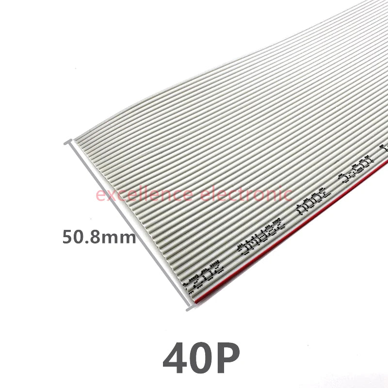 1/2/5/10Meter 6P/8/10/14/16/20/26/30/34/40/50/60 Pin 1.27mm Pitch Gray Flat Ribbon Cable 28 AWG Wire For 2.54mm FC IDC Connector Peaceful Pleasures Health and Wellness 40P 1Meter