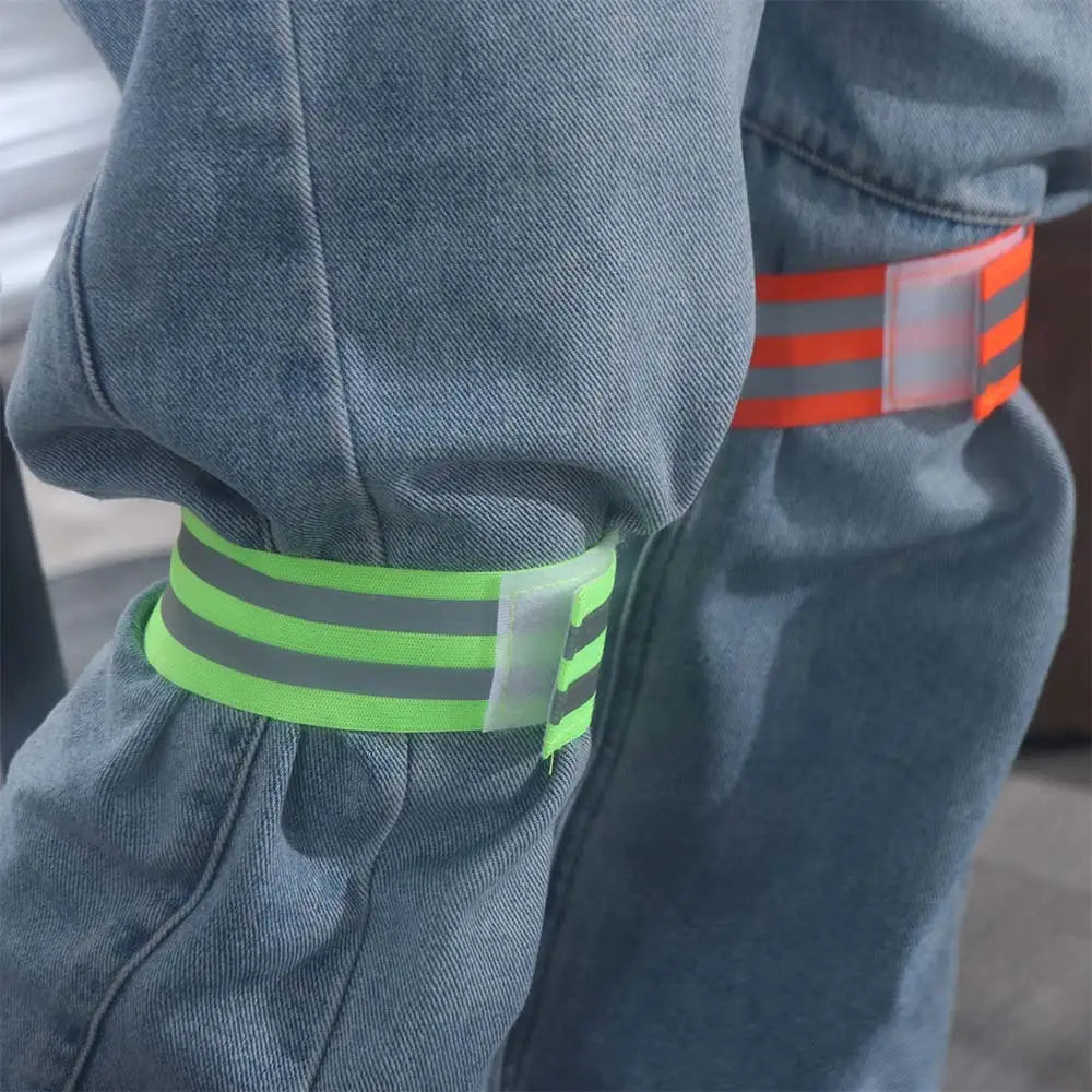 8-Pack Reflective Safety Armbands – High Visibility Elastic Bands