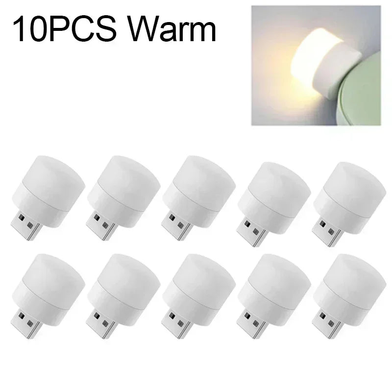 Mini USB LED Night Light – Plug-In Portable Lamp for Reading