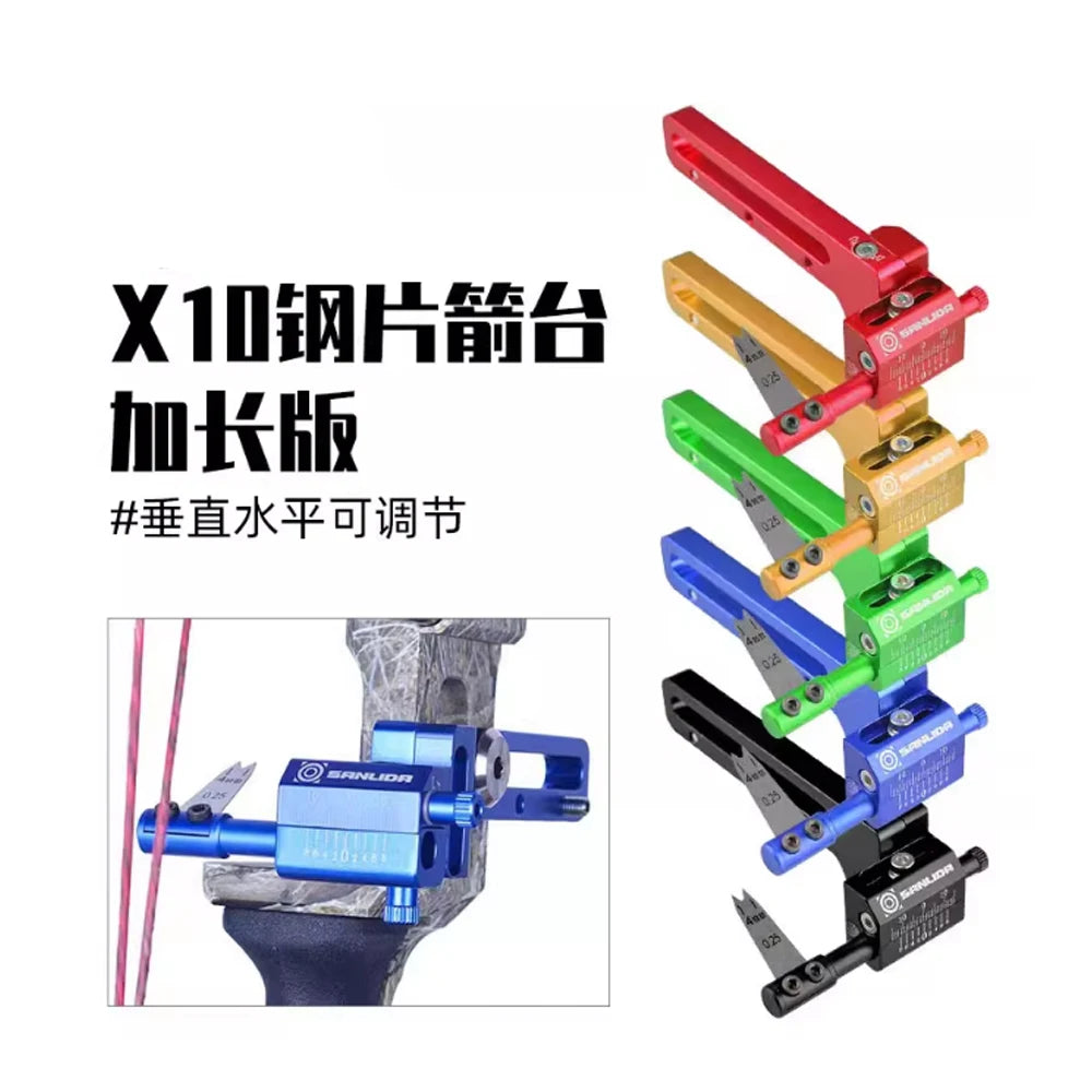 Sanlida X10 Arrow Rest Long CNC Aluminum Target Archery Compound Bow