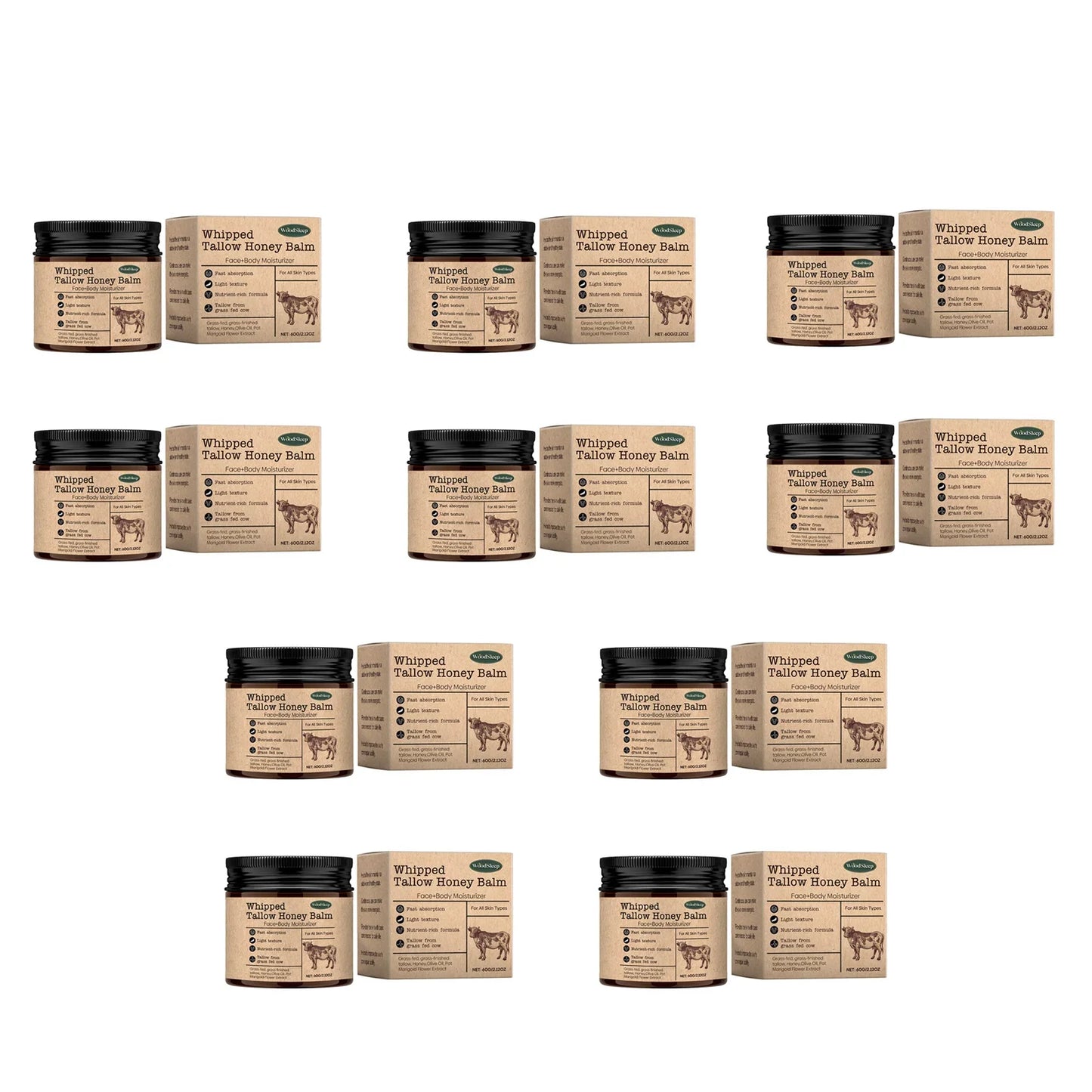 WoodSleep Beef Tallow & Honey Face Body Cream – Deep Moisture