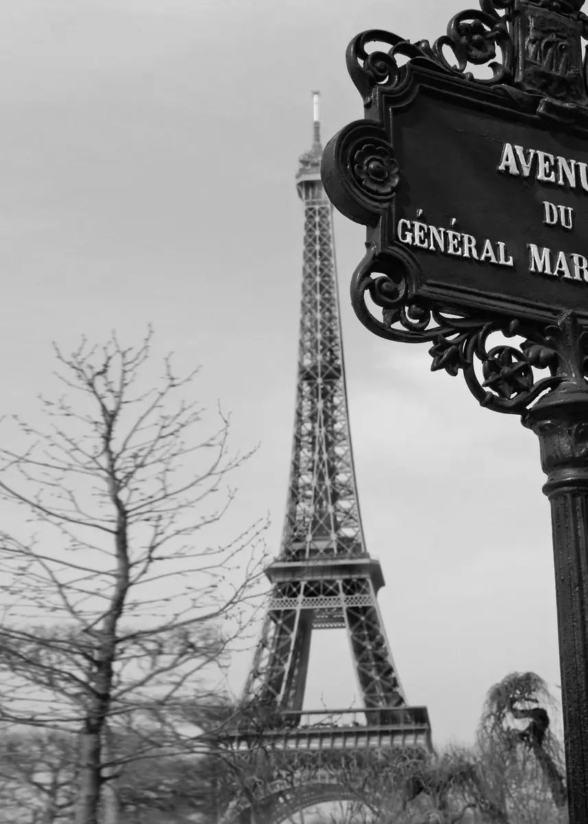 Eiffel Tower Black & White Canvas Wall Art | Paris Print
