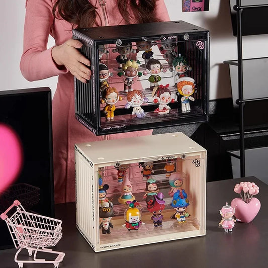 34x31.5x23cm Large Box Storage Display Rack Home Office Transparent Display Cabinet Acrylic Material Bubble Mat Doll Display Box Peaceful Pleasures Health and Wellness
