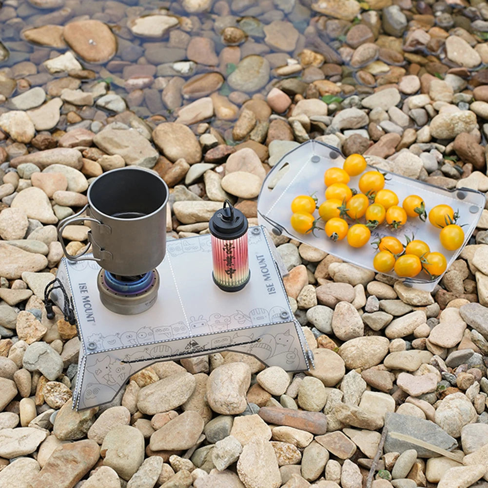 Portable Foldable Mini Camping Table Ultralight Outdoor Camping Table Tray Folding Tableware Hiking Equipment Cooking Supplies Peaceful Pleasures Health and Wellness