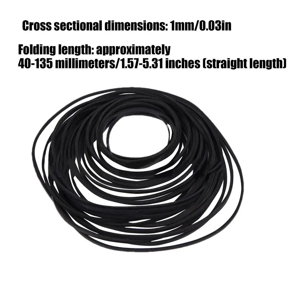 30PCS Universal Mix Cassette Tape Machine Belt Assorted Common Square Flat Mixed Rubber Belt For Recorders Walkman DVDDrive Peaceful Pleasures Health and Wellness 1mm