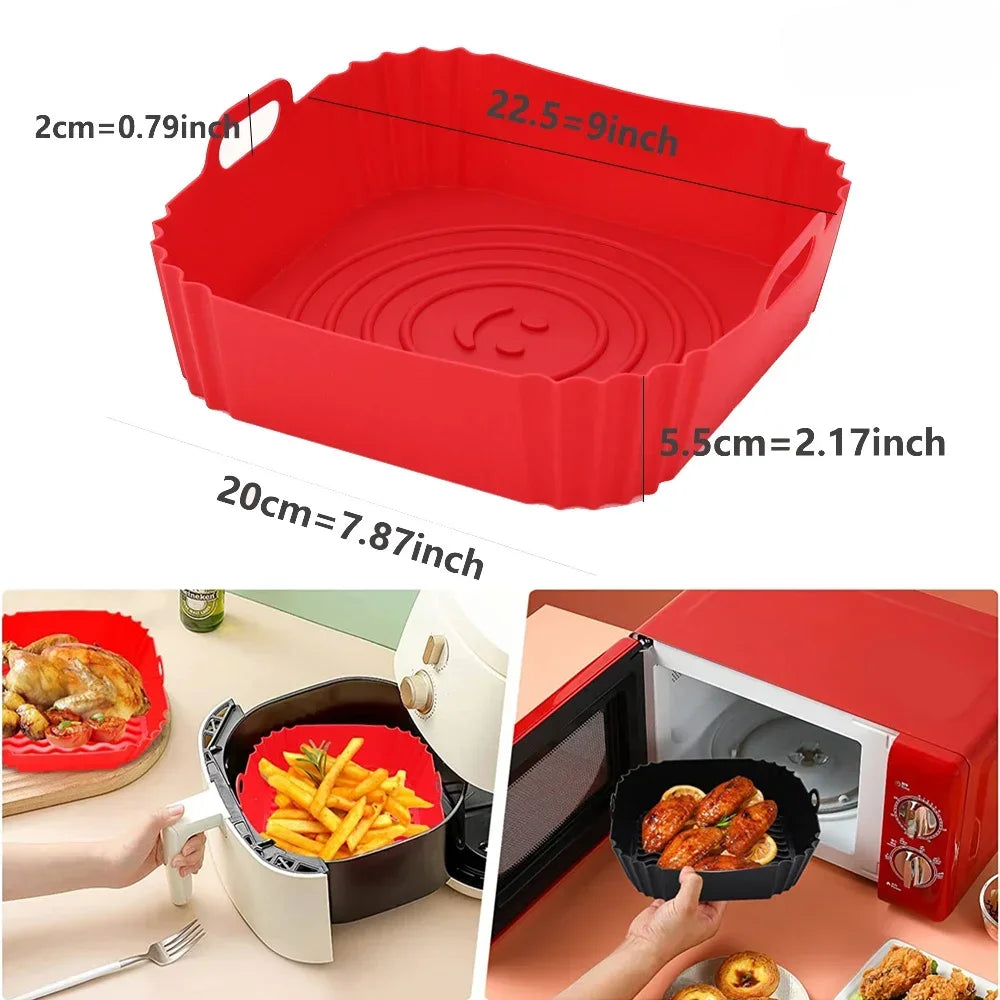 Silicone Air Fryer Mold – Reusable Baking Pan & Cake Mold