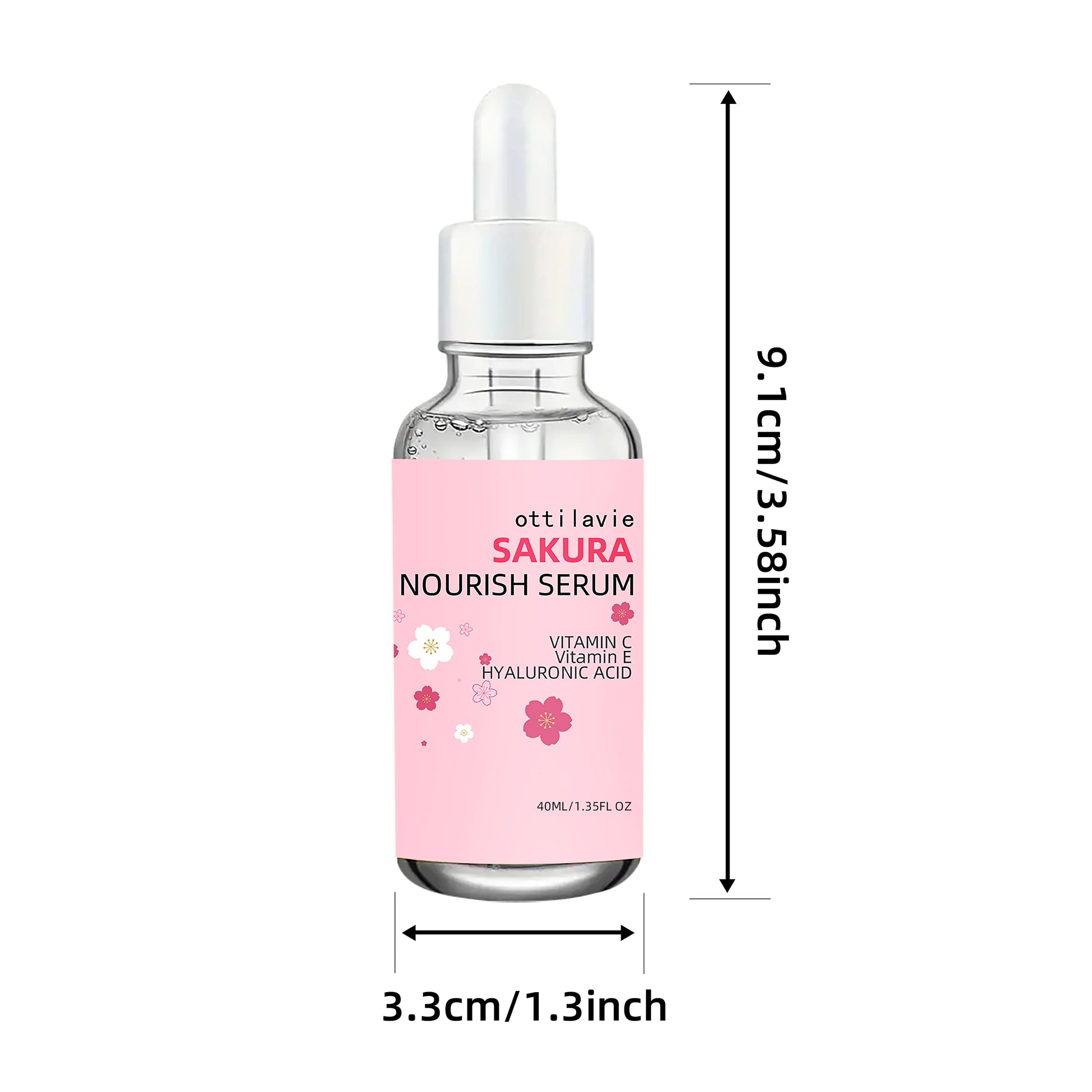 Ottilavie Sakura Serum 2PCS - Brightening Hydrating Face & Body Lotion with Cherry Blossom, Niacinamide & Hyaluronic Acid Peaceful Pleasures Health and Wellness