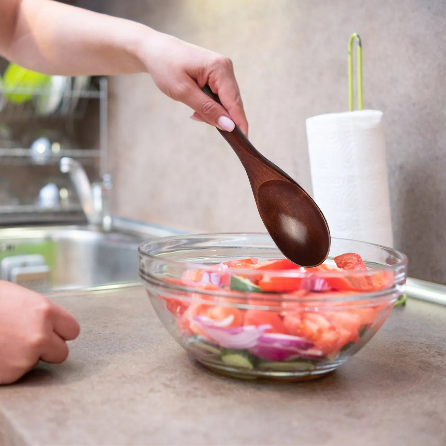 Japanese Wooden Spoon Long Handle | Ramen & Porridge Spoon