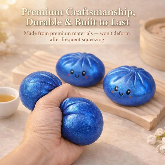 Glitter Dumpling Squishy Stress Relief Sensory Squeeze Toy Squishy Fidget Toy Peaceful Pleasures Health and Wellness