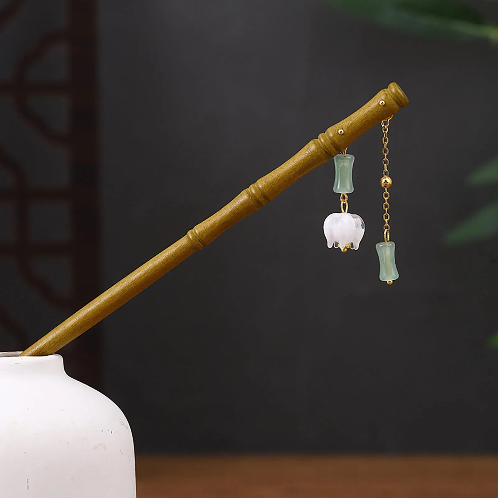 Chinese Style Hair Stick Hairpin Handmade Wood Headpiece Updo Hair Styling Tool for Women Girls Party Head Decor Peaceful Pleasures Health and Wellness