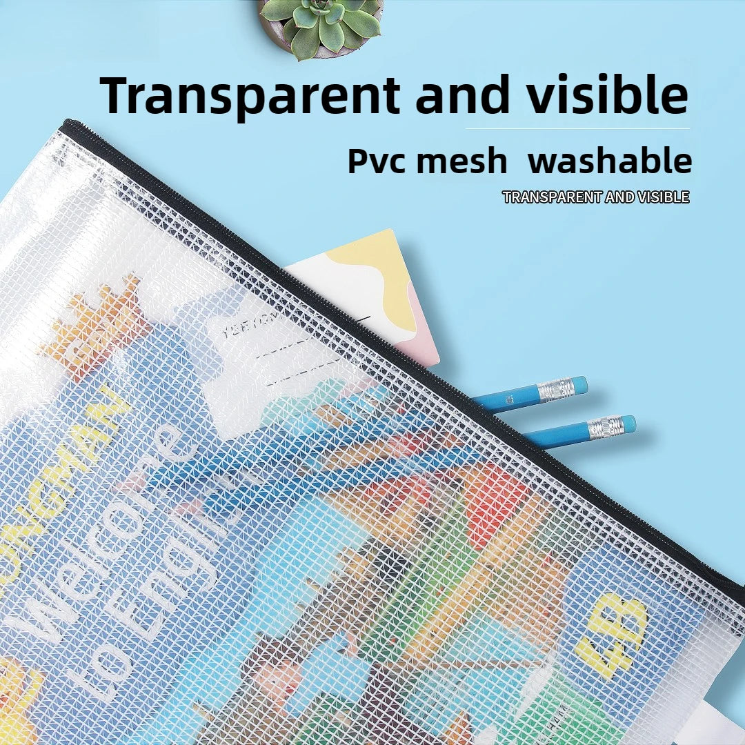 A4 Clear Zipper Pouch – Waterproof Document & Craft Organizer Document Organizer Pouch Peaceful Pleasures Health and Wellness