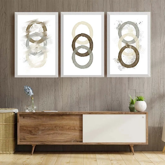 Abstract Geometric Circle Canvas Wall Art | Modern Minimalist Print Canvas Wall Art Print Peaceful Pleasures Health and Wellness
