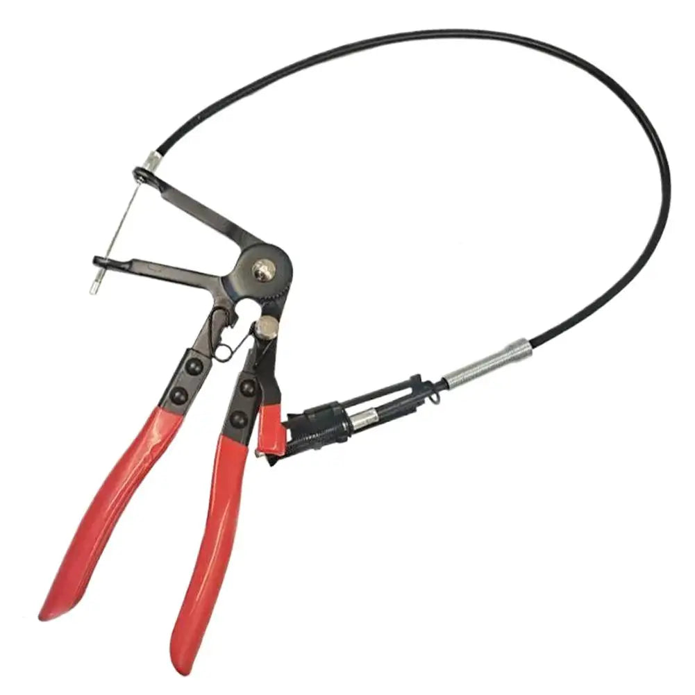 1Pcs Clamping Pliers Flexible Cable Hose Clamp Pliers Long Reach Wire-Shielded Hose Clamp Tool Auto Repair Tools for Car Engine Peaceful Pleasures Health and Wellness Red