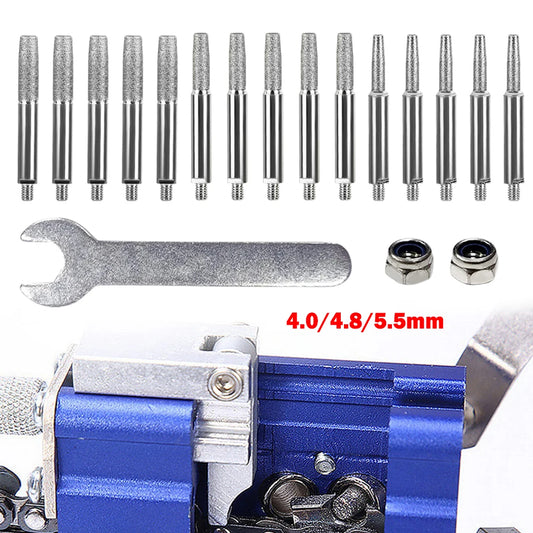 Lot Chainsaw Sharpener Cylindrical Burr 4 8 Parts Grinding Head Chain Peaceful Pleasures Health and Wellness
