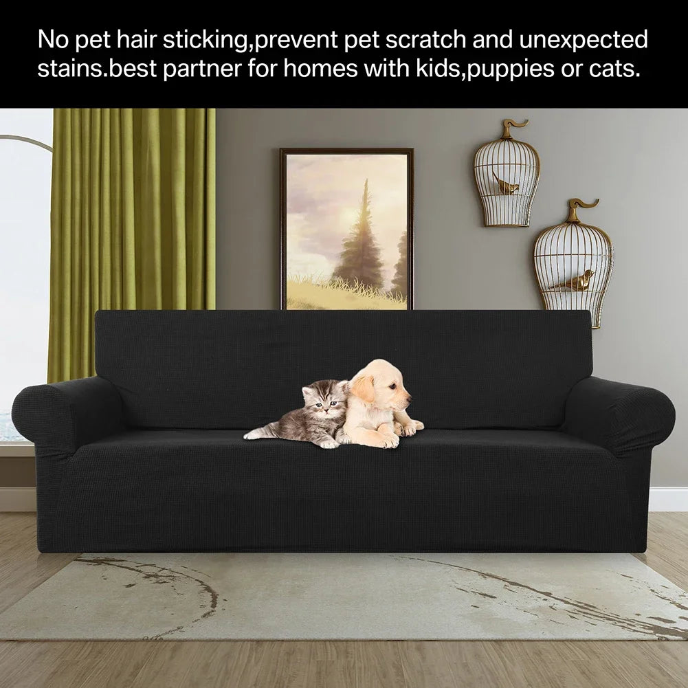 Adjustable Elastic Sofa Cover Armchair Protector Corner L Shape Stretch Slipcovers Couch Cover 1/2/3/4/5 Seater For Living Room Peaceful Pleasures Health and Wellness