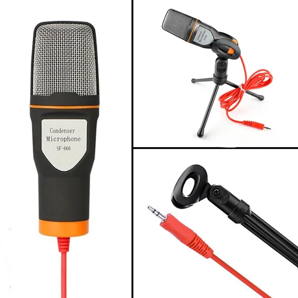 AyeBeau SF-666 Condenser Microphone for PC, Karaoke & Streaming