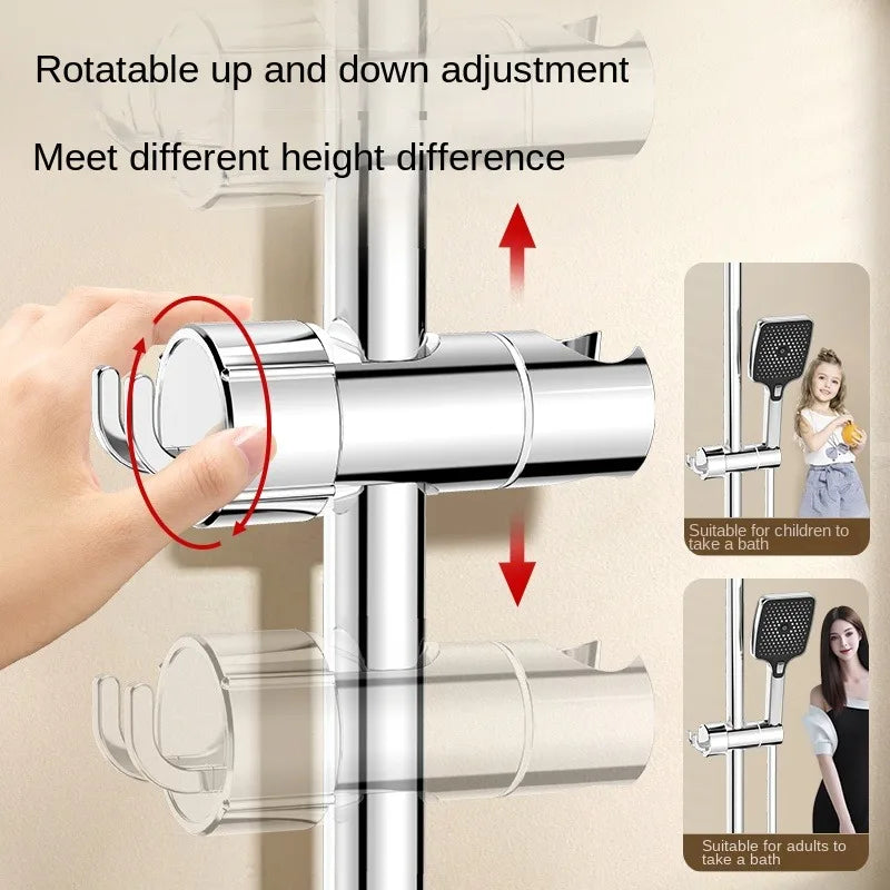 360° Adjustable Shower Head Holder – Wall Mount Slide Bar Bracket