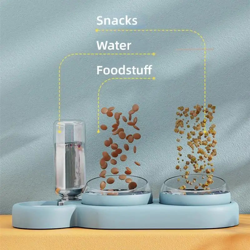 Pet Automatic Feeders 3 Bowl Water Dispenser Large-diameter Dog Basin