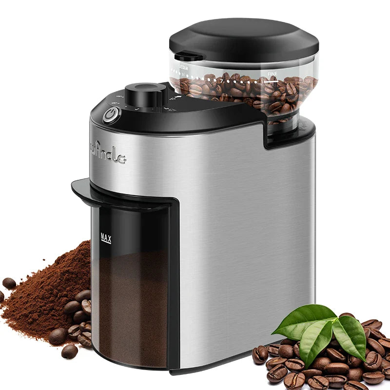 URGGU 200W Burr Coffee Grinder | 28 Grind Settings, Stainless Steel