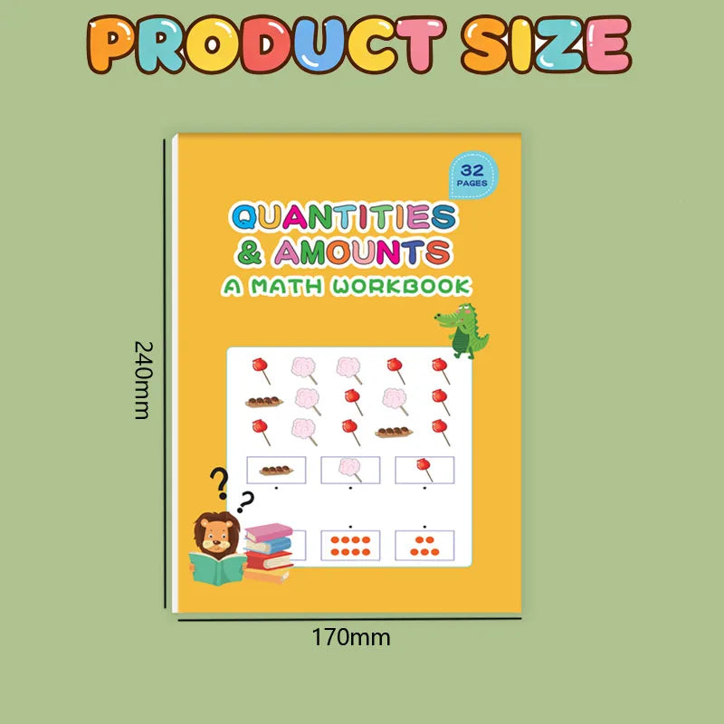 Quantities Amounts Math Workbook 32 Pages Kids Number Counting