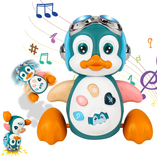 Baby Crawling Toys Musical Penguin Infant Moving Walking Dancing Peaceful Pleasures Health and Wellness