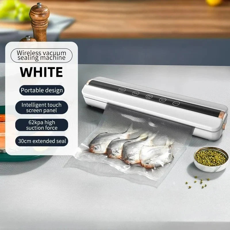 Wireless USB Vacuum Sealer 62KPa 1500mAh – Auto Food Sealer