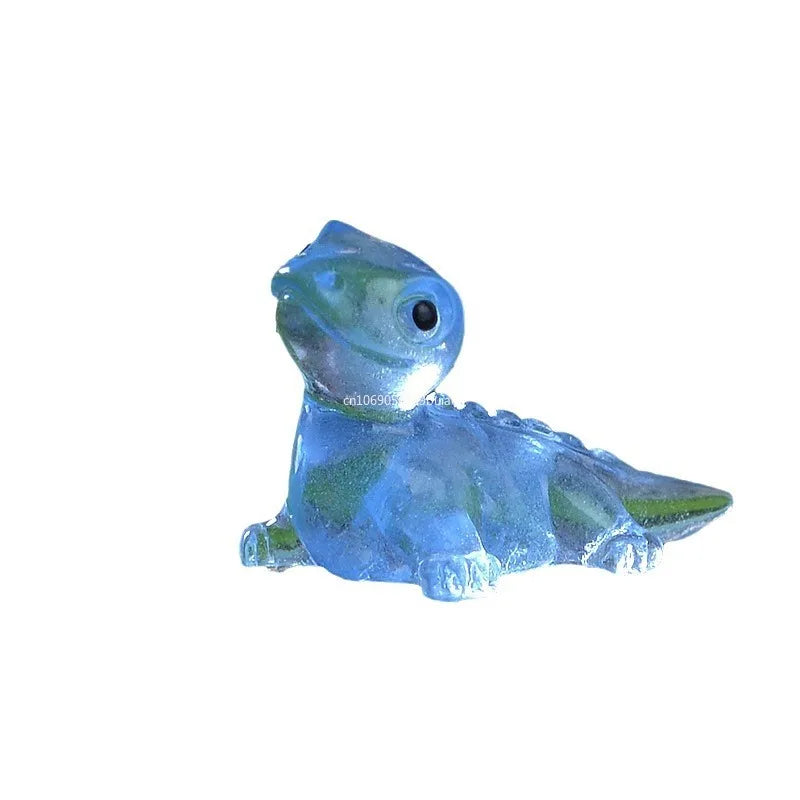 1PCS Mini Lizards Glow At Dark Vivarium DIY Accessories Mimiature Figurines Fairy Garden Decoration Kawaii Animals Ornament Peaceful Pleasures Health and Wellness