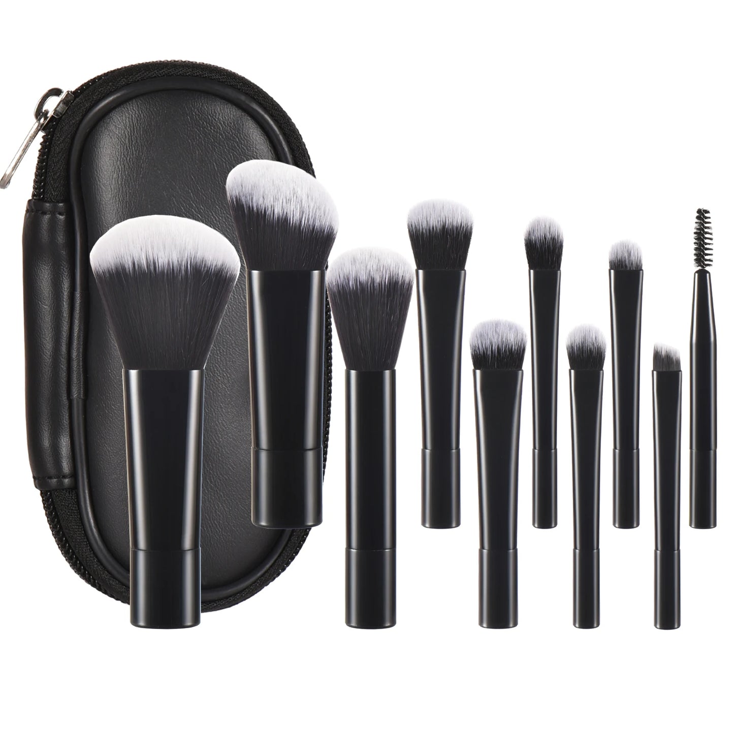 10-Piece Pink Mini Travel Makeup Brush Set | Professional Tools