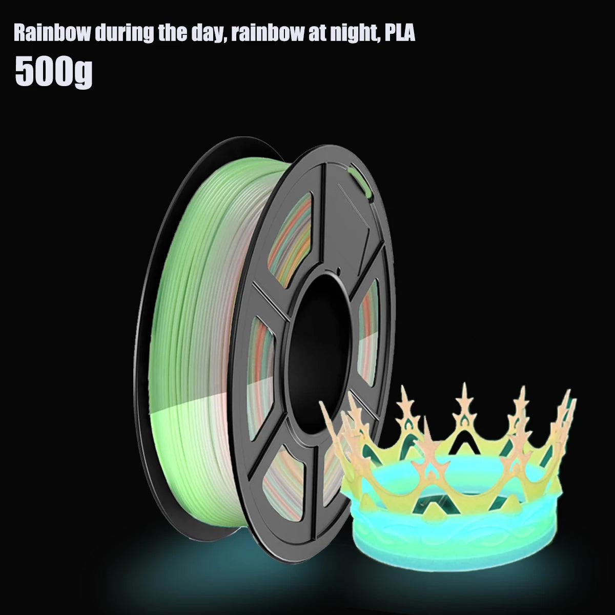Luminous Rainbow PLA Filament 1.75mm | 3D Maliang FDM