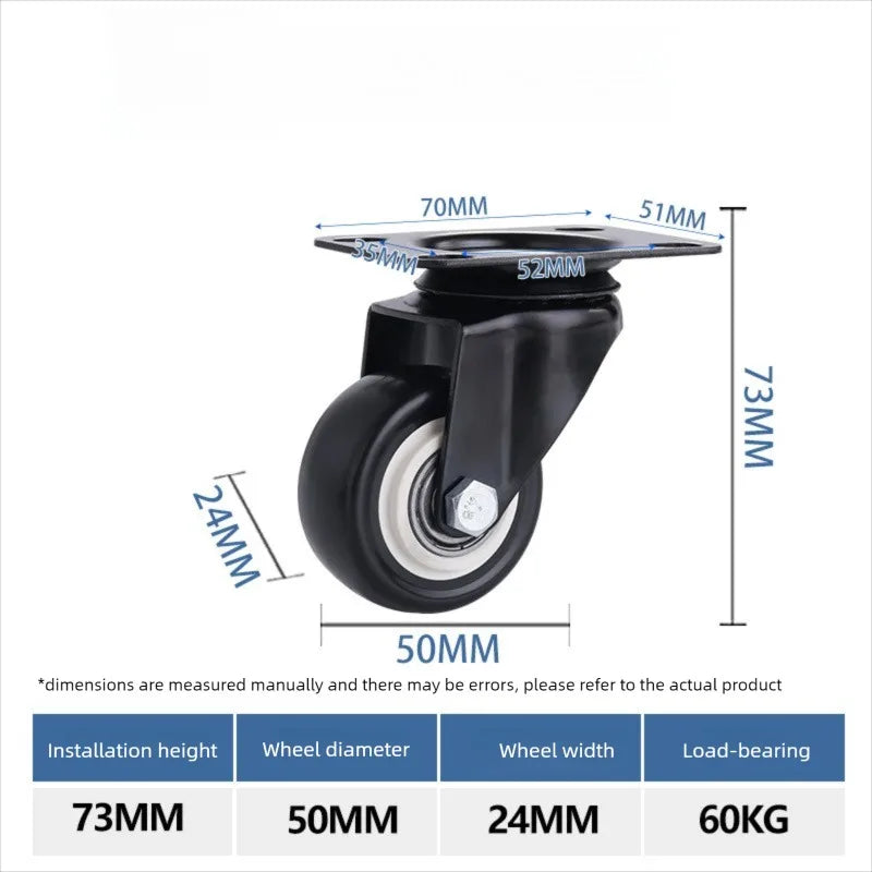 4 Pieces Of 1.5-Inch Universal Wheels Silent Furniture Casters Can Rotate 360° Suitable For Trolleys Cabinets And Scaffolding Peaceful Pleasures Health and Wellness