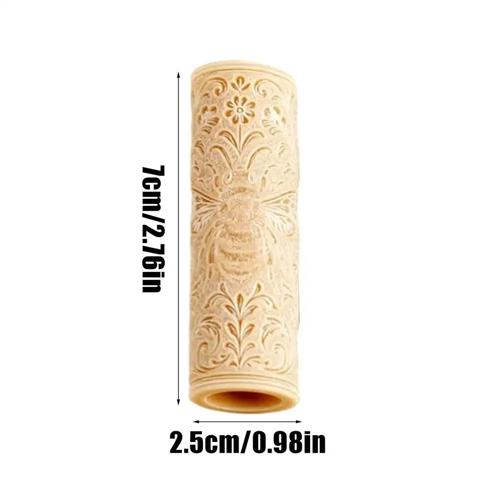 Clay Texture Roller with Patterns - Pottery & Polymer-Clay Tools for Adults Kids, Creative Ceramic Embossing Art Craft Supplies Peaceful Pleasures Health and Wellness C China Mainland