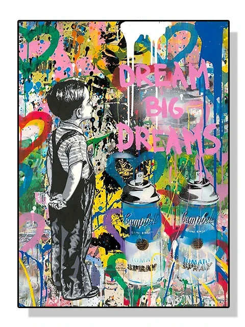 Banksy Graffiti Pop Art Canvas Wall Print | Street Art Poster