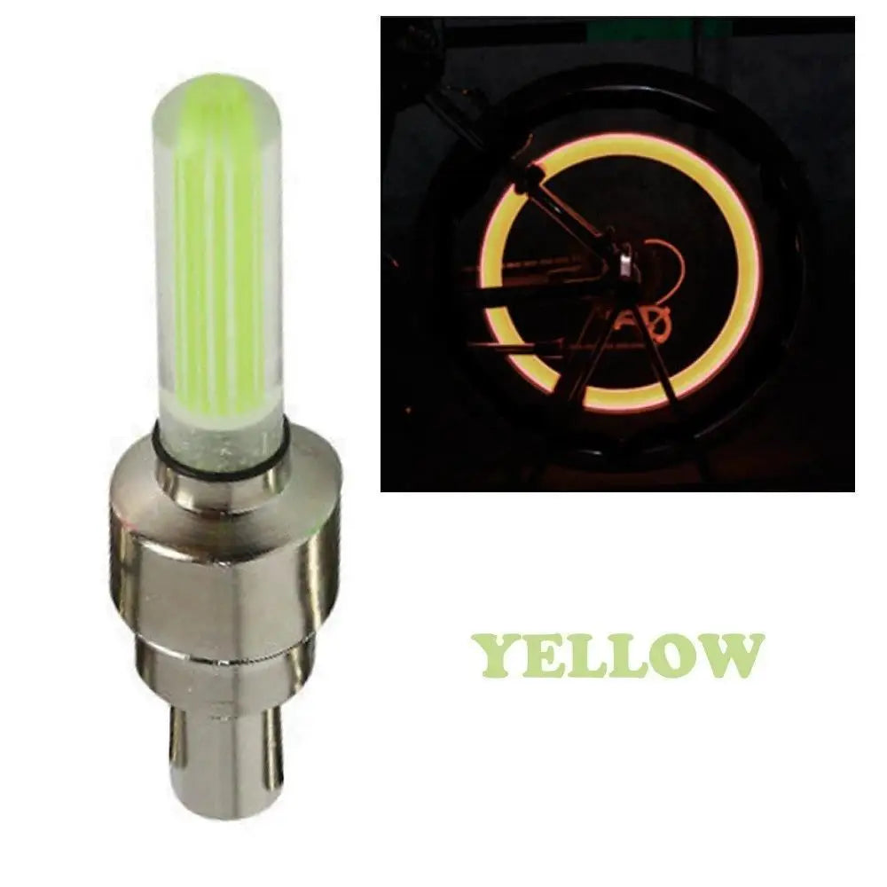 LED Bicycle Valve Light for Night Riding Safety Peaceful Pleasures Health and Wellness D