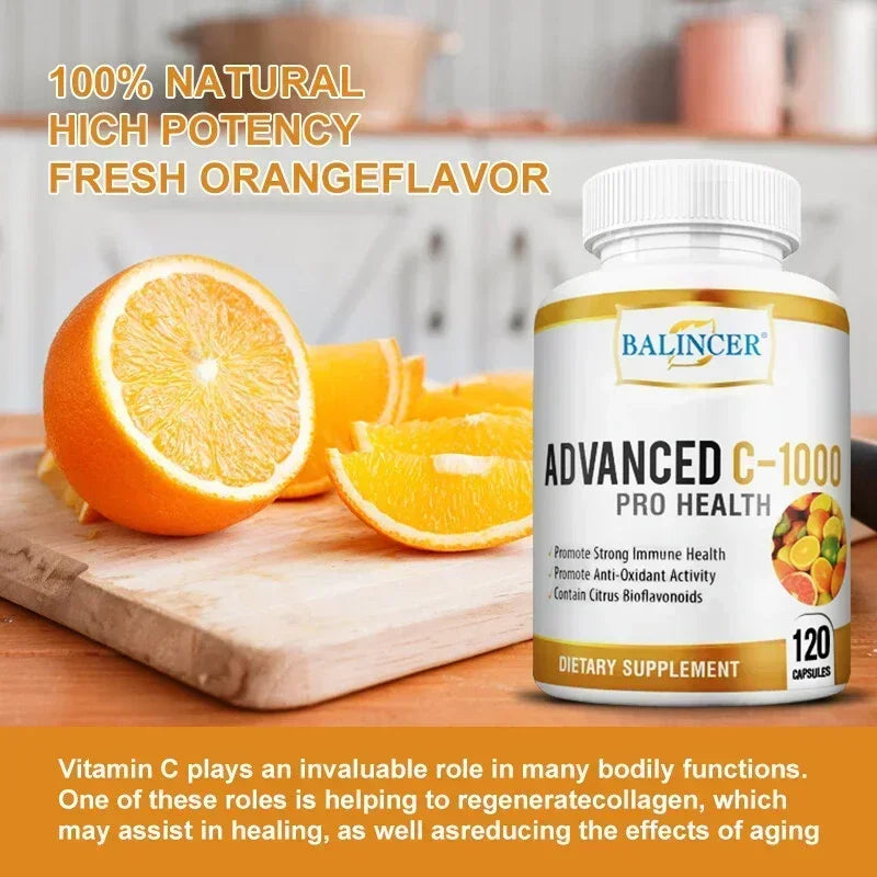 Balincer Vitamin C 1000mg Complex – 120 Capsules | Immune Boost