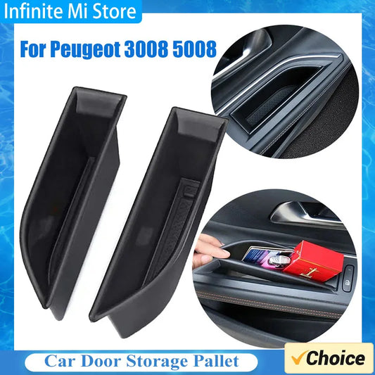 Car Door Handle Armrest Storage Box Case Holder Container Tray Apply For Peugeot 3008 5008 GT 2016-2023 Peaceful Pleasures Health and Wellness