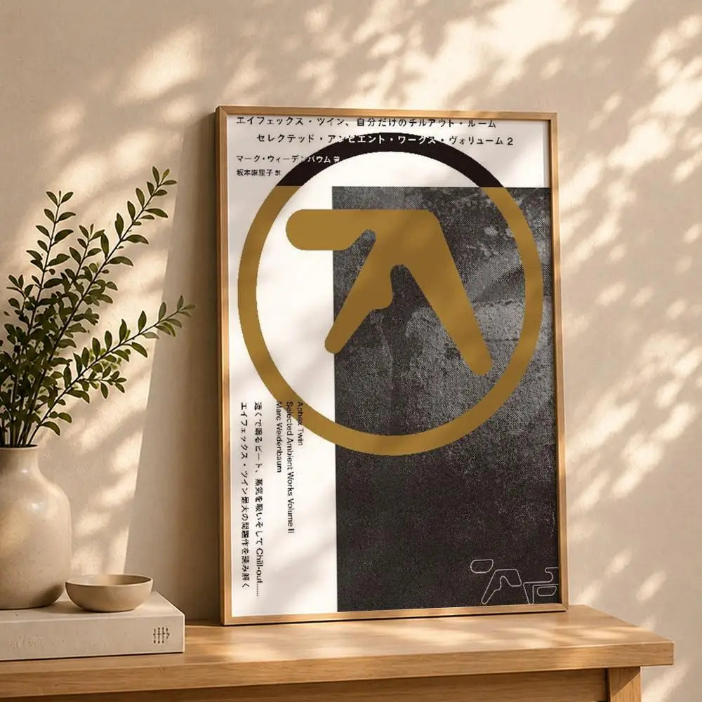 Band A-Aphex TwinS Poster HD Self Adhesive Waterproof Wall Art Ideal for Home Office Dorm Bedroom Great Gift Peaceful Pleasures Health and Wellness