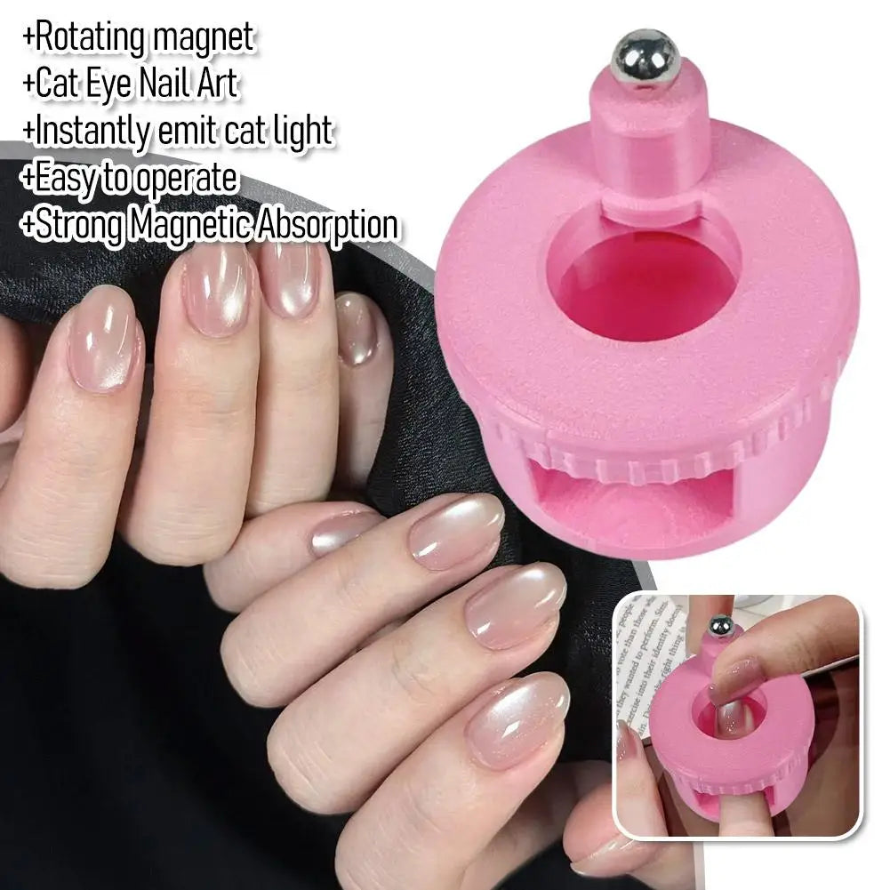 Rotating Cat Eye Nail Magnet Tool – Wide Beam Glass Bead Effect