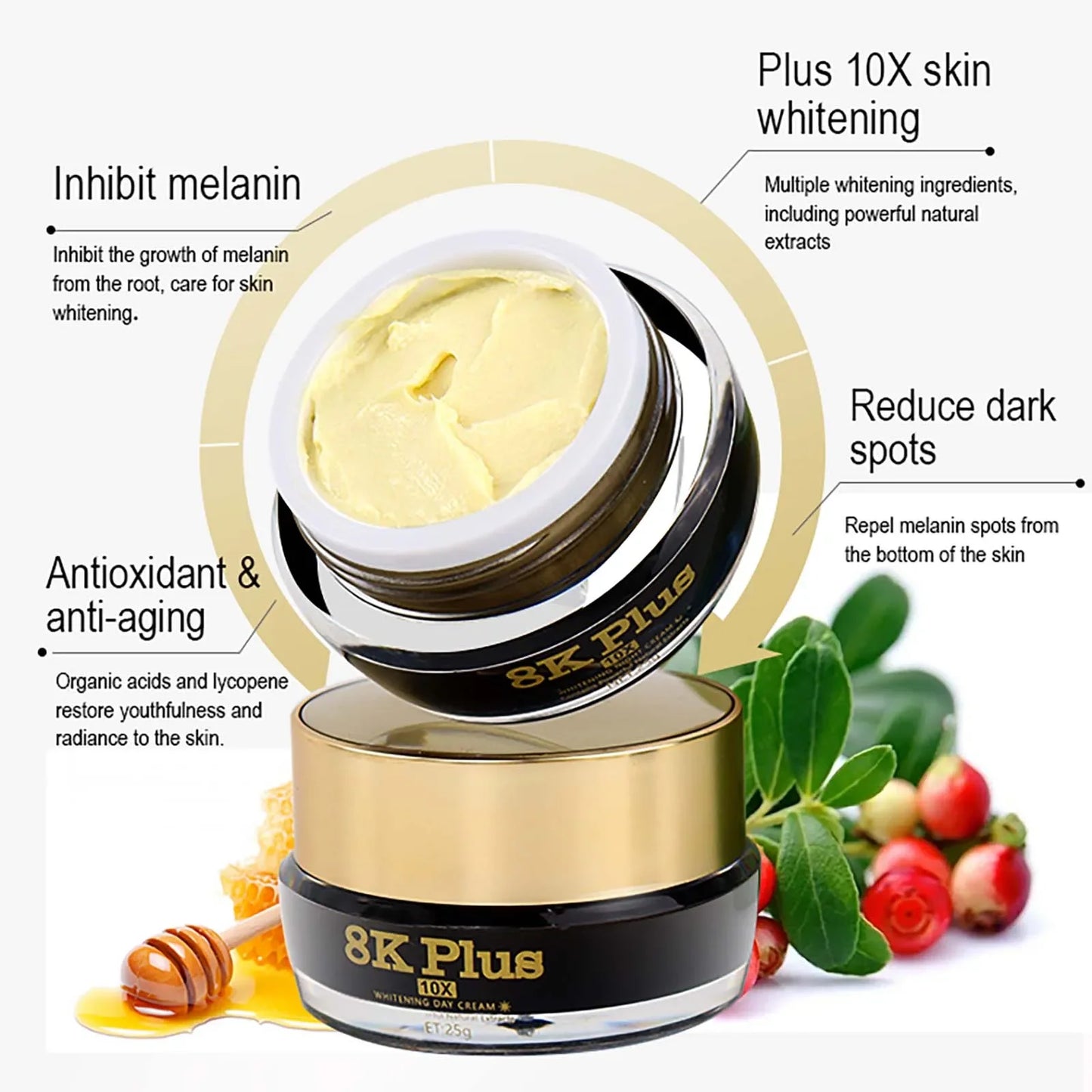 AILKE Whitening Face Cream with Collagen & Glutathione – Day & Night Peaceful Pleasures Health and Wellness