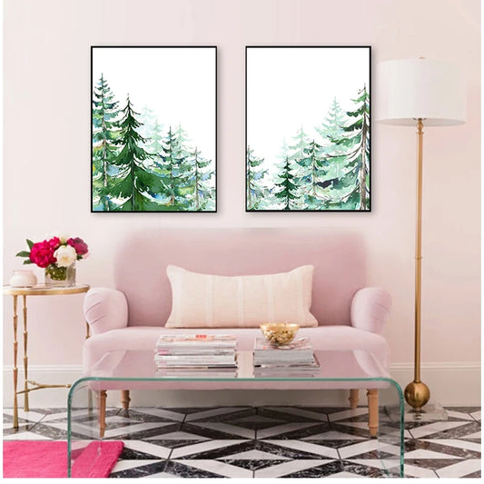 Woodland Animals Canvas Wall Art – Kids Nursery Decor Print Nursery Canvas Print Peaceful Pleasures Health and Wellness
