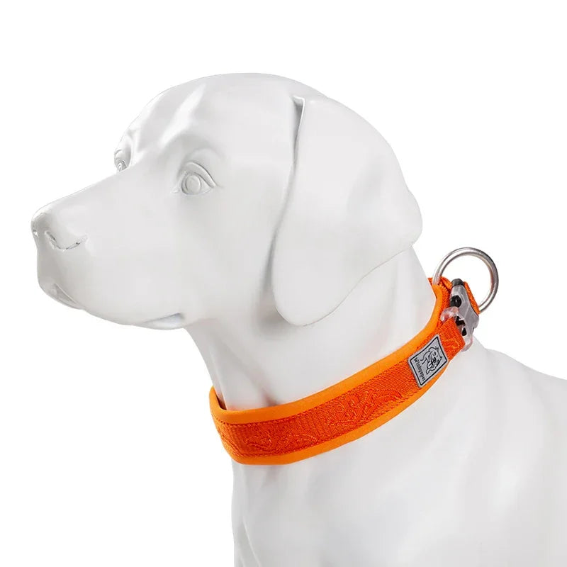 TRUELOVE Adjustable Padded Pet Dog CollarComfort and Ventilation Pull-resistant Explosion proof Personalized Printing YC1853 Peaceful Pleasures Health and Wellness Orange L China Mainland