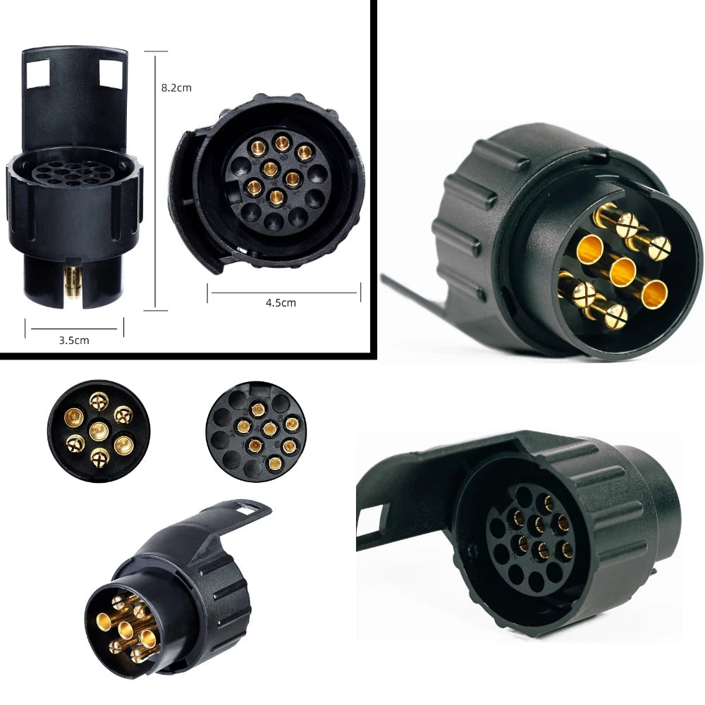 7to13/13to7 Pin Trailer Caravan Towbar Towing Electric Socket Adapter Plug Converter 12V Electrical Connector Adapter Car Truck Peaceful Pleasures Health and Wellness