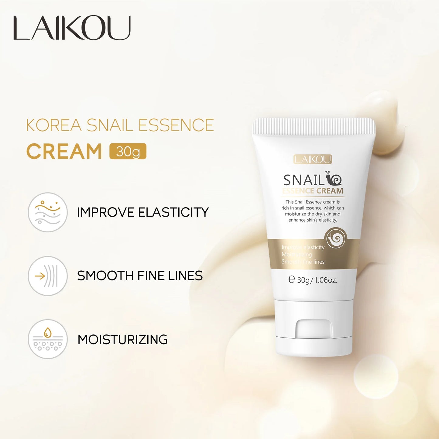 Snail Face Cream Beauty Products Anti-aging Essence Facial Wrinkles Remover Skincare Moisturizer 30g Snail Nourishing Cream Peaceful Pleasures Health and Wellness